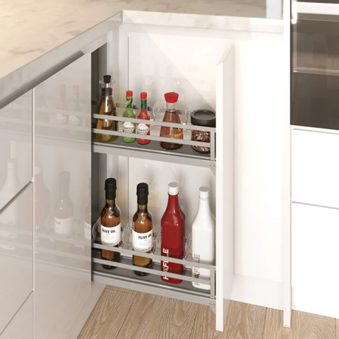 Bộ rổ gia vị Hafele OMERO 549.20.840 - Kích thước 150mm - Lắp phải