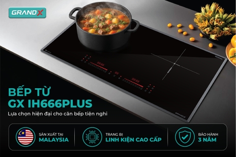 Bếp từ đôi GrandX IH666Plus -  Nhập Malaysia