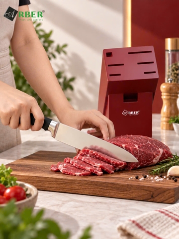 Bộ dao Arber ABSCR14-8 8 món, hộp đựng gỗ