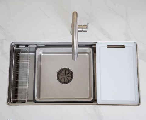 Chậu rửa bát Kluger KG8644FS Plus – Inox POSCO 304, LINEN chống xước
