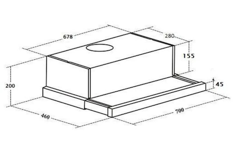 Máy Hút Mùi Âm Tủ KAFF KF-TL1007B