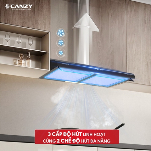 Máy hút mùi Canzy CZ-2277BB - Nano đen