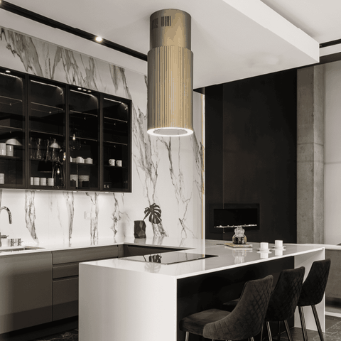 Máy hút mùi đảo Malloca Monogold K382G - Nhập khẩu Ba Lan