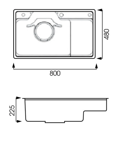 Chậu rửa bát 1 hố Nobinox HIGON NH905 - Thiết kế Nhật Bản có bàn chờ