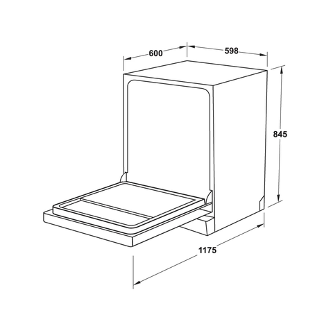 Máy rửa chén Hafele HDW-F60EB (538.21.310) - Series 600 - 14 Bộ