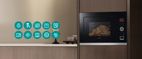 Lò nướng kết hợp vi sóng GrandX GX30MW5 - Âm tủ 28L chính hãng