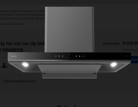Máy hút mùi áp tường Panasonic FV-TX9ABB