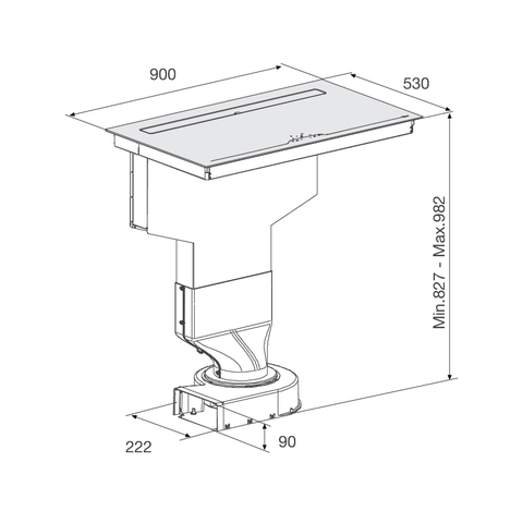 Bếp từ kết hợp máy hút mùi Malloca HIH-904 SLIM nhập khẩu Ý