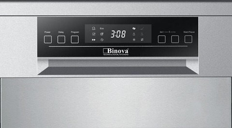 Máy rửa bát Binova BI-1102DWS 14 bộ, sấy Turbo FanDrying