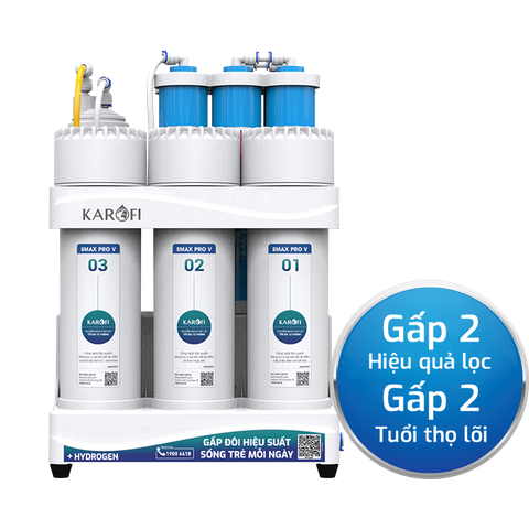 Máy Lọc Nước RO Hydrogen Karofi KAQ-U03 Pro 10 Lõi Để Gầm
