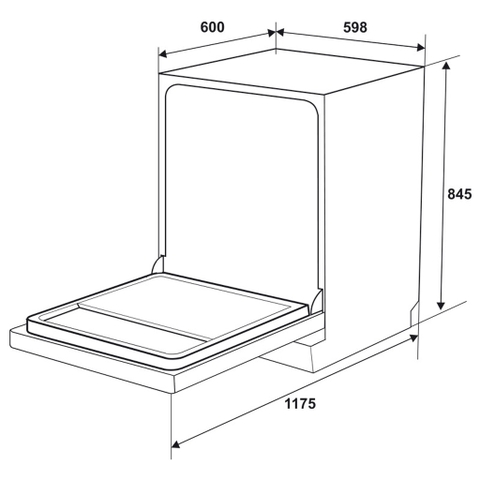 Máy rửa bát Hafele HDW-F605B 535.29.660 – 14 bộ, diệt khuẩn UV