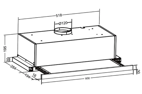 Máy Hút Mùi Âm Tủ Eurosun EH-60AF68B