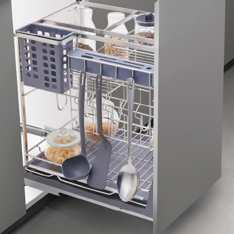 Giá đựng chai lọ gia vị dao thớt nan dẹt GrandX XK.40S1