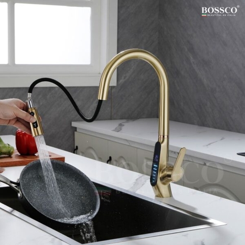 Vòi chén nóng lạnh BOSSCO BC-010V Vàng