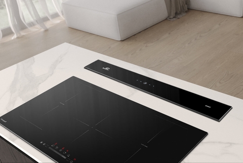 Máy Hút Mùi Âm Bàn Đá Bauer BC 90HF - Down Draft Glass