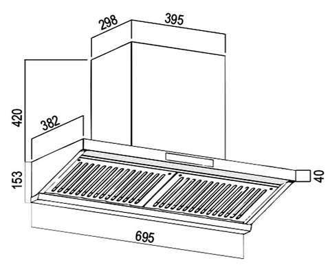 Máy Hút Mùi Bauer BC 70BTC SLUX - Auto Clean tự làm sạch