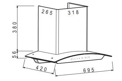 Máy Hút Mùi Bauer BC 70STC - Tự làm sạch máy Auto Clean