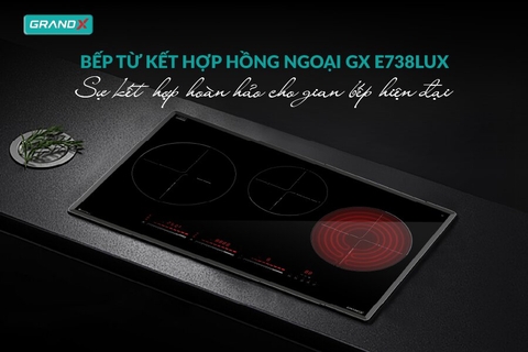Bếp điện từ hồng ngoại Grandx GX E738LUX nhập khẩu Malaysia
