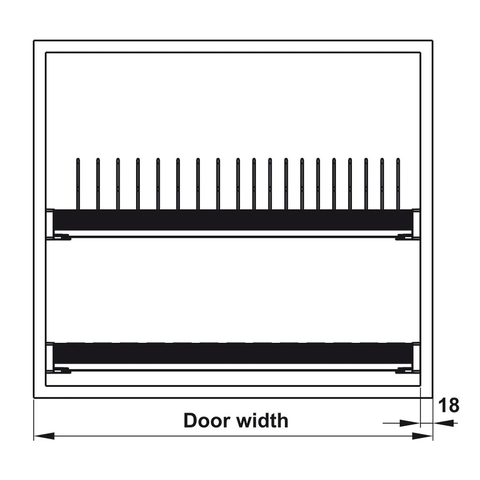 Rổ bát đĩa Hafele PRESTO 544.40.014 có khung - Inox 304 - 900mm
