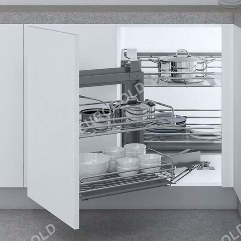 Kệ góc liên hoàn cánh trái Eurogold EPV101 (ELO101L) - Inox 304 Nan Oval
