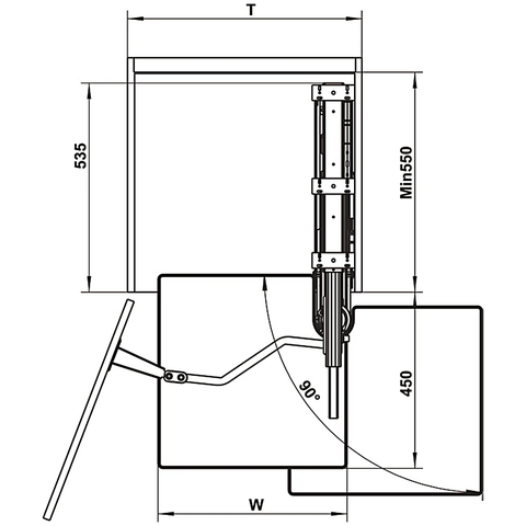 Rổ xoay Hafele KARA VARIO 595.82.815 - Hệ tủ đồ khô 7 tầng