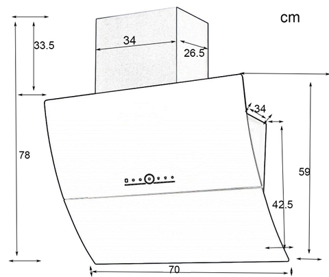 Máy hút mùi Binova BI-77Luxury-70 70cm màu đen