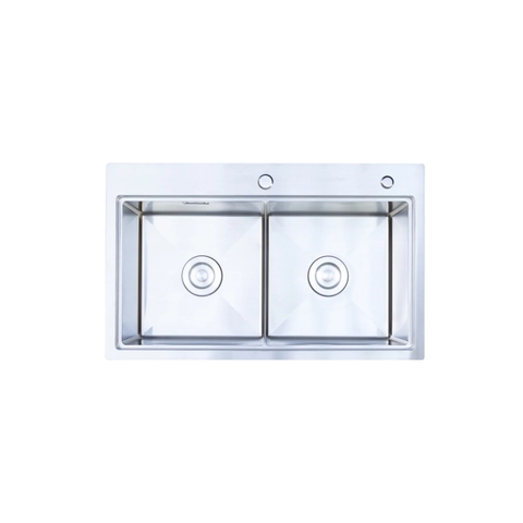 Chậu rửa bát Nobinox Lumia NJ522 - 2 hố cân, Inox 304 Posco cao cấp