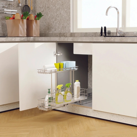 Rổ đựng dụng cụ vệ sinh Hafele VIOLA 595.04.095 | Inox 304 Điện Hóa