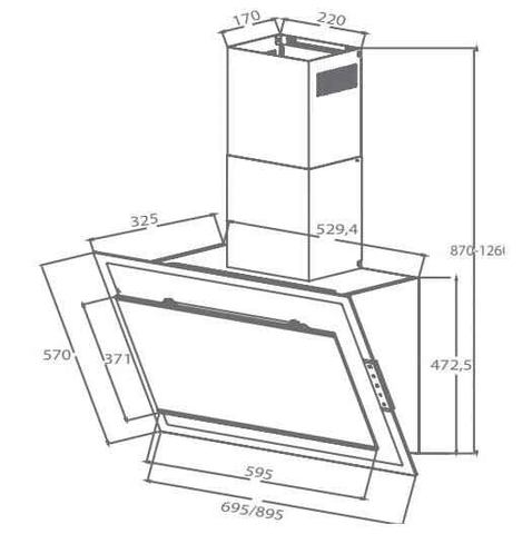 Máy hút mùi kính vát công suất lớn - Canzy CZ-399T GLASS