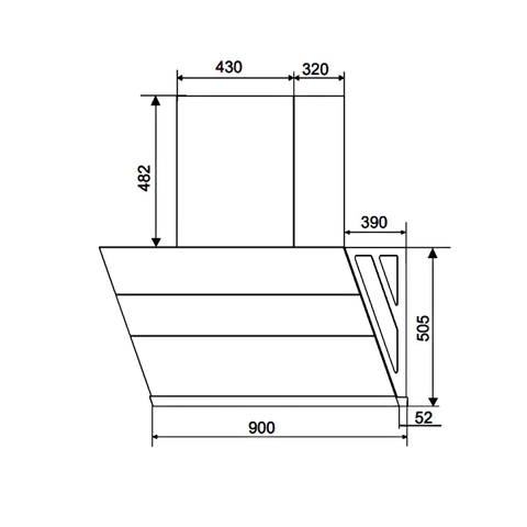 Máy hút mùi gắn tường Hafele HC-H902WC - 538.81.742
