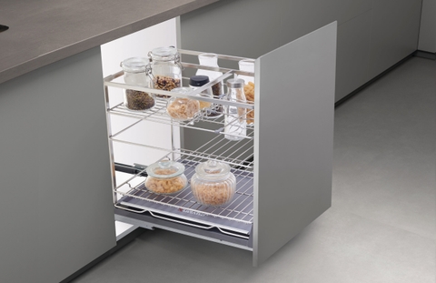 Giá GrandX đựng chai lọ gia vị nan dẹt XS.35S2