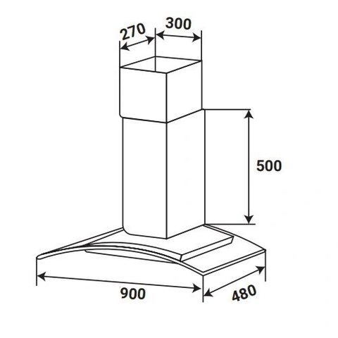 Máy Hút Mùi KAFF KF-GBT9007 - Kính Cong 90cm