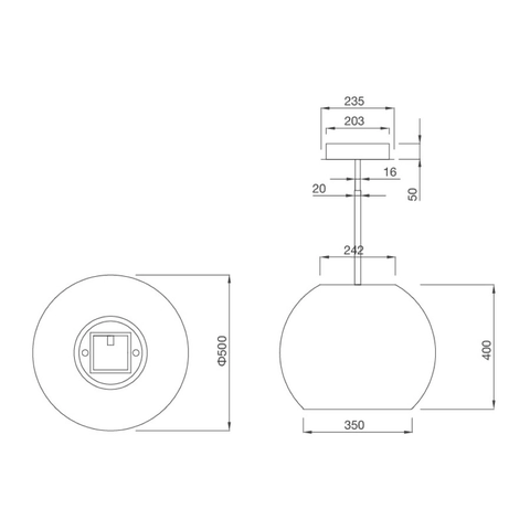 Máy hút mùi đảo Malloca CHROME I001C chính hãng - Nhập khẩu Ý