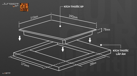 Bếp Hồng Ngoại Đơn Junger JG IS-19 - 2200W Inverter - Cấu hình Đức