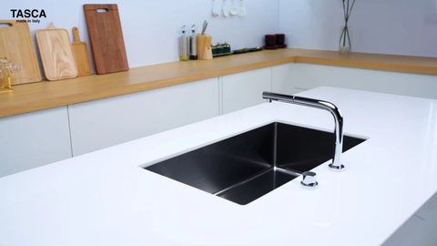 Chậu rửa bát Tasca Canova NT600B - Gun Metal (Đen PVD), Nhập khẩu Ý