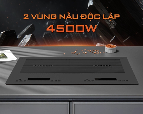 Bếp từ đôi Junger CEJ-222-INVERTER - Kính Smoky Quartz thạch anh