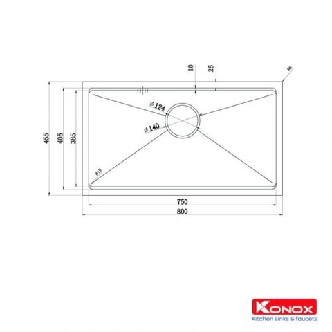 Chậu rửa bát Konox KN8046SU
