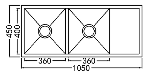 Chậu rửa bát Nobinox Liken NL748 - 2 hố cân có bàn chờ, Lắp âm tinh tế
