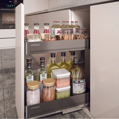 Rổ gia vị Hafele Utensio Plus H2 545.14.324 | Màu Than Chì (Tủ 400mm)