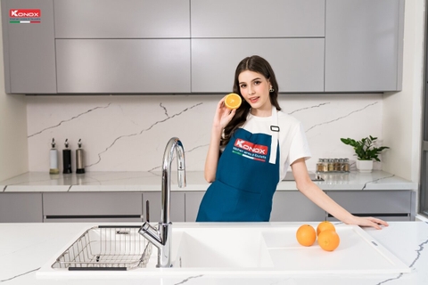 Chậu rửa bát đá Livello Smart 1160 White Silver