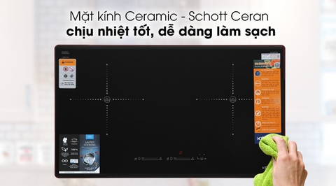 Bếp từ đôi Kocher DI-806GE02 nhập Đức - Schott Ceran EGO - Inverter mạch G5