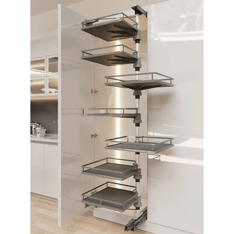 Rổ xoay Hafele KARA VARIO 595.82.805 - Hệ tủ đồ khô 6 tầng