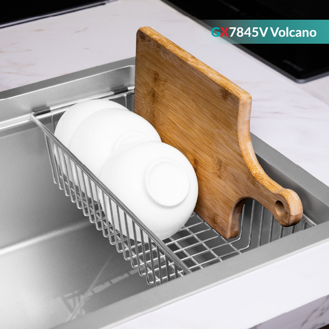 Chậu rửa bát GrandX GX7845V Volcano - Inox 304 Chống Xước 780mm