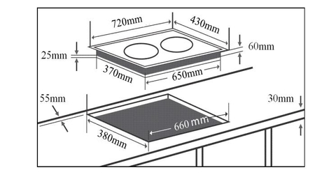 Bếp điện từ Chefs EH-MIX220 – Nấu nướng đa năng 2 trong 1