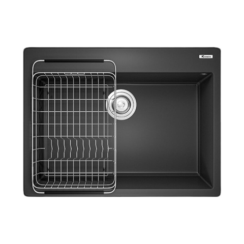 Chậu rửa bát đá Granite Konox Ruvita 680 Black