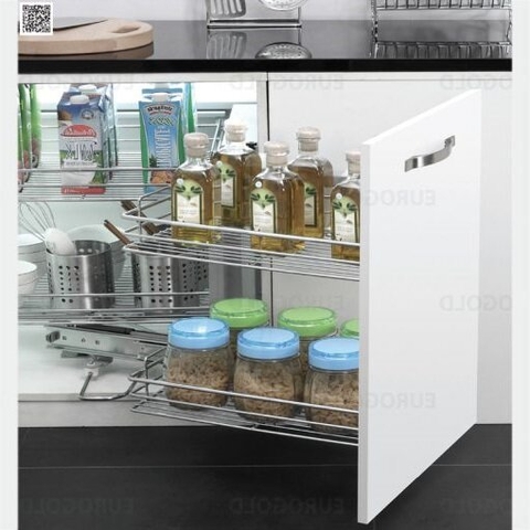 Kệ góc liên hoàn cánh phải Eurogold EP102 - Inox nan giảm chấn