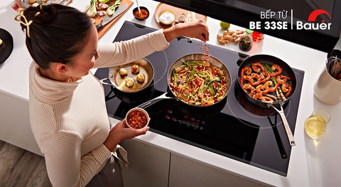 Bếp Từ Hồng Ngoại Bauer BE 33SE - 3 vùng nấu Inverter