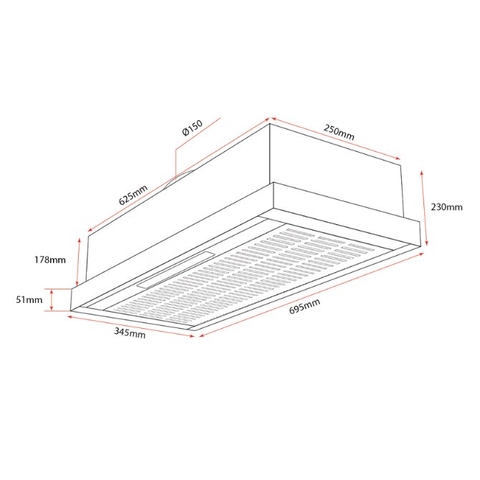 Máy hút mùi âm tủ Kocher K-6370S
