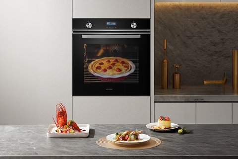 Lò nướng âm tủ GrandX GX75V8 - Dung tích 75L, Tiết kiệm điện A++