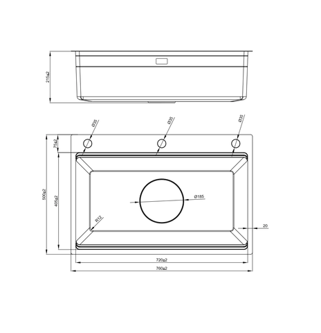 Chậu rửa bát 1 hố Nobinox LIRA NJ560D - Bề mặt Linen chống xước